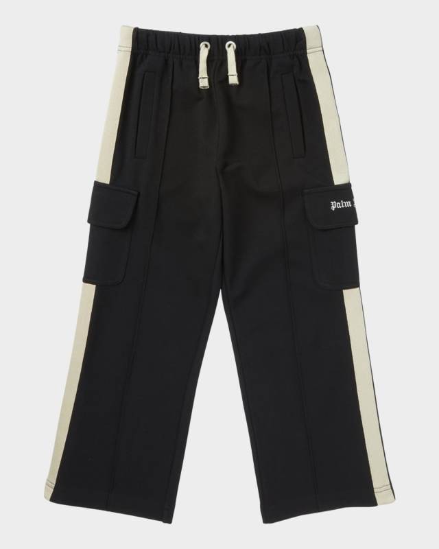 Boy's Logo-Print Cargo Pants, Size 4-12